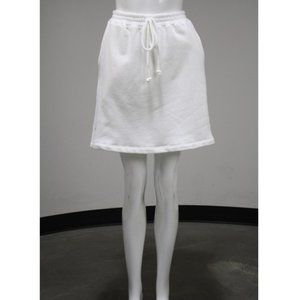 Sunday in Brooklyn white knit drawstring skirt